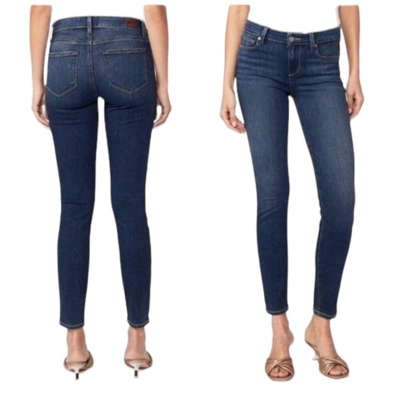 PAIGE Verdugo Crop Zach Distressed Ankle Jeans Women's Size 27 - Picture 1 of 16